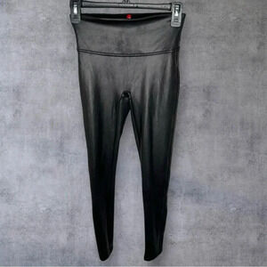 Spanx Faux‎ Leather Leggings size Small Slimming Stretch Shaping Sexy Clubbing